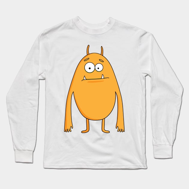 cute cartoon monster Long Sleeve T-Shirt by InshynaArt